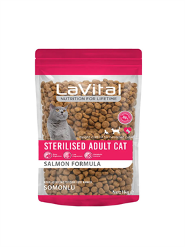 La Vital Kısırlaştırılmış Kedi Maması Somonlu 1 kg