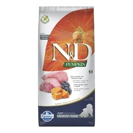 ND Pumpkin Bal Kabaklı Kuzulu ve Yaban Mersinli Orta ve Büyük Irk Tahılsız Yavru Köpek Maması 12kg