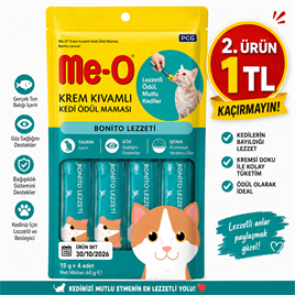 Meo Kurutulmuş Füme Ton Balıklı Krema Kedi Ödülü 4x15 gr