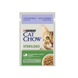 Cat Chow Sos İçinde Kuzu Etli ve Yeşil Fasulyeli Kısırlaştırılmış Kedi Yaş Maması 85gr