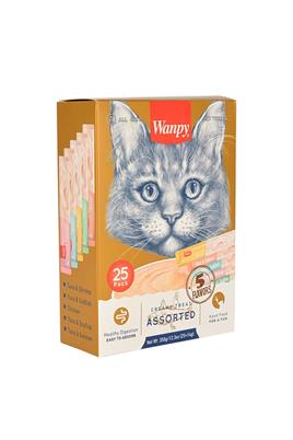 Wanpy Karışık Sıvı Kedi Ödülü 25*14 Gr