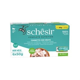 Schesir Jöle İçinde Ton Balığı ve Çipuralı Yetişkin Kedi Konservesi 6x50gr