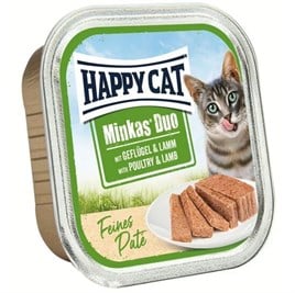 Happy Cat Minkas Kedi Yaş Maması Tavuklu ve Kuzu Etli 100 Gr