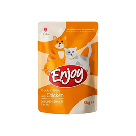 Enjoy Gravy Yaş Kedi Maması Tavuklu 85 Gr