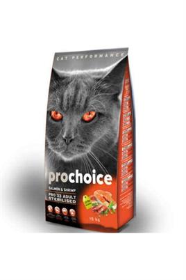 Prochoice Pro 33 Somonlu Ve Karidesli Kısırlaştırılmış Kedi Maması 15 Kg
