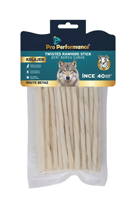 Pro Performance Deri Burgu Çubuk İnce Beyaz 40lı