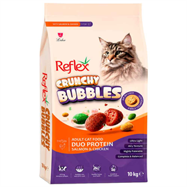 Reflex Crunchy Bubbles Duo Protein Somonlu ve Tavuklu Kedi Maması 10 Kg