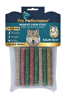 Pro Performance Munchy Kalın Köpek Ödülü Renkli 15li