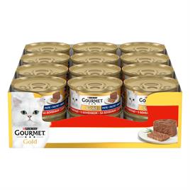 Gourmet Gold Kıyılmış Sığır Etli Kedi Maması 85 GrX24 Adet