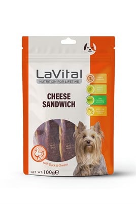 LaVital Ördek Etli ve Peynirli Sandviç Köpek Ödül Maması 100g