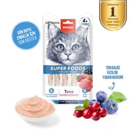 Wanpy Ton Balıklı,Yaban Mersini&Kızılcıklı Krema Kedi Ödülü 5x14 g