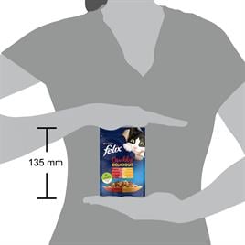 Felix Sığır Etli ve Tavuklu Yaş Kedi Maması 85 Gr