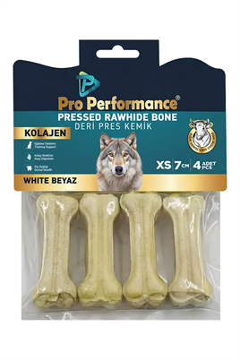 Pro Performance Deri Pres Kemik 7 Cm Beyaz 4lü