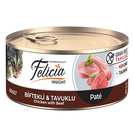 Felicia Tahılsız Biftek-Tavuklu Kıyılmış Kedi Konserve 85 Gr