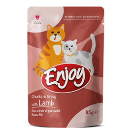 Enjoy Gravy Yaş Kedi Maması Kuzu Etli 85 gr