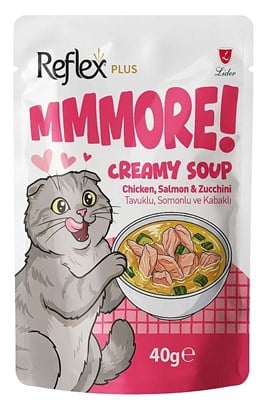 Reflex Plus Tavuklu Somonlu ve Kabaklı Kremalı Kedi Çorbası 40gr