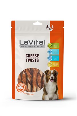 LaVital Tavuk ve Ördek Etli Peynirli Burgu Çubuk Köpek Ödül Maması 100g
