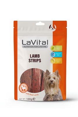 LaVital Kuzu Etli Şerit Köpek Ödül Maması 100g