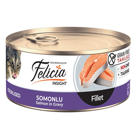 Felicia Tahılsız Somonlu Fileto Kısırlaştırılmış Kedi Konserve 85 Gr