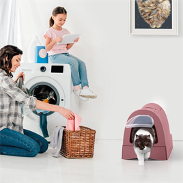 Imac Zuma Torbalı Kapalı Kedi Tuvaleti Pembe 56x40x42,5cm