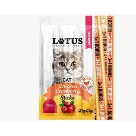 Lotus Tavuklu Kızlıcıklı Kedi Stick Ödül Maması 4x6gr