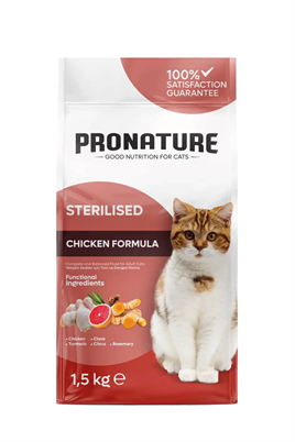 Pronature Tavuklu Kısırlaştırılmış Kedi Maması 1,5 Kg