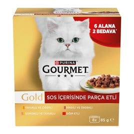 Gourmet Karışık Parça Etli Kedi Konservesi 8x85 Gr