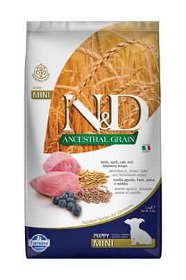 ND Düşük Tahıllı Kuzulu Yaban Mersinli Yavru Küçük Irk Köpek Maması 2.5 kg