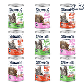 Snow Dog Premium Parça Etli Karışık Köpek Konservesi 12 Adet*400 G