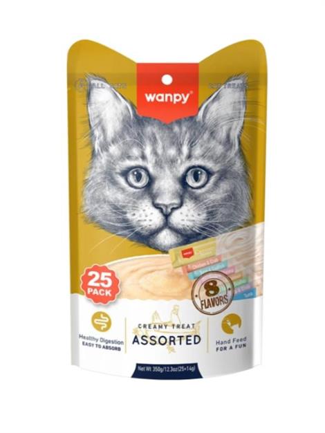 Wanpy Karışık Sıvı Kedi Ödülü 25*14 Gr - İkizler Yem Market