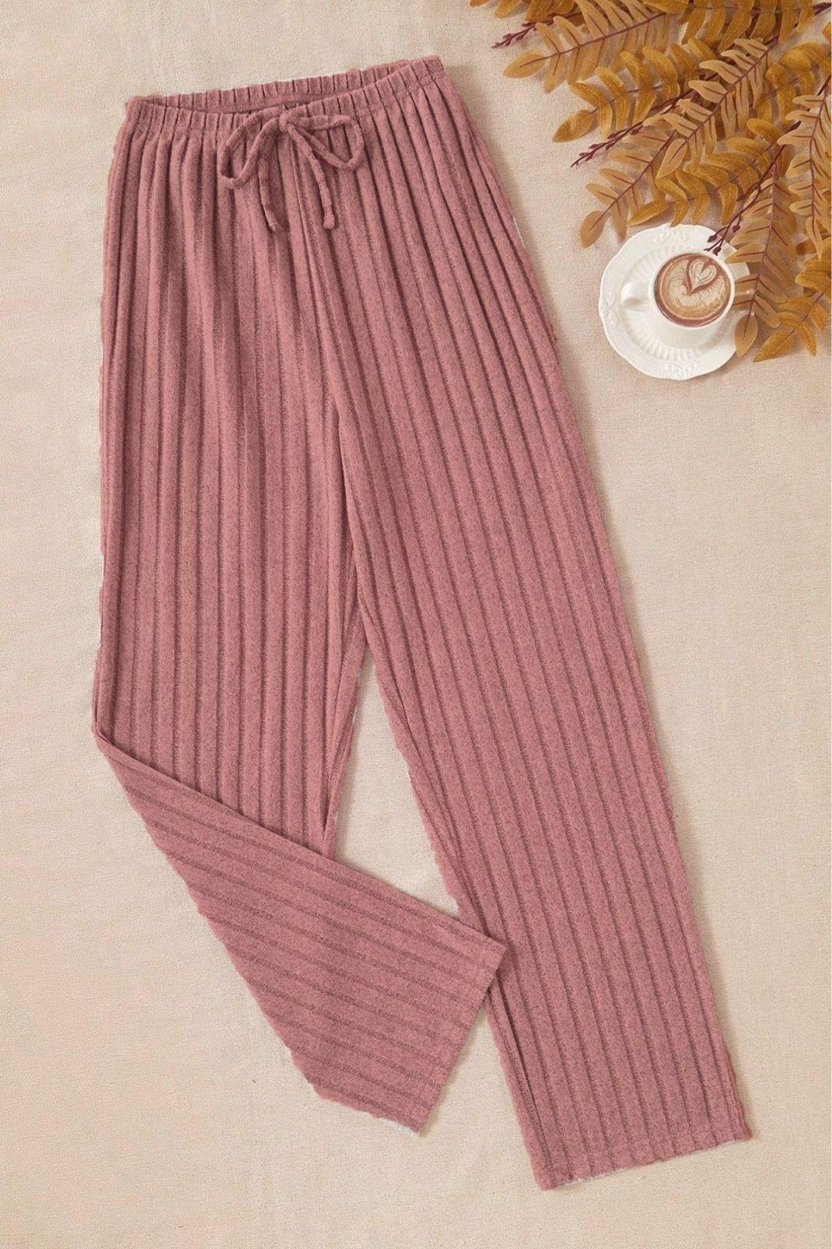 Bella Notte Gül Kurusu Fitilli Pamuklu Pijama Altı GÜL-7199