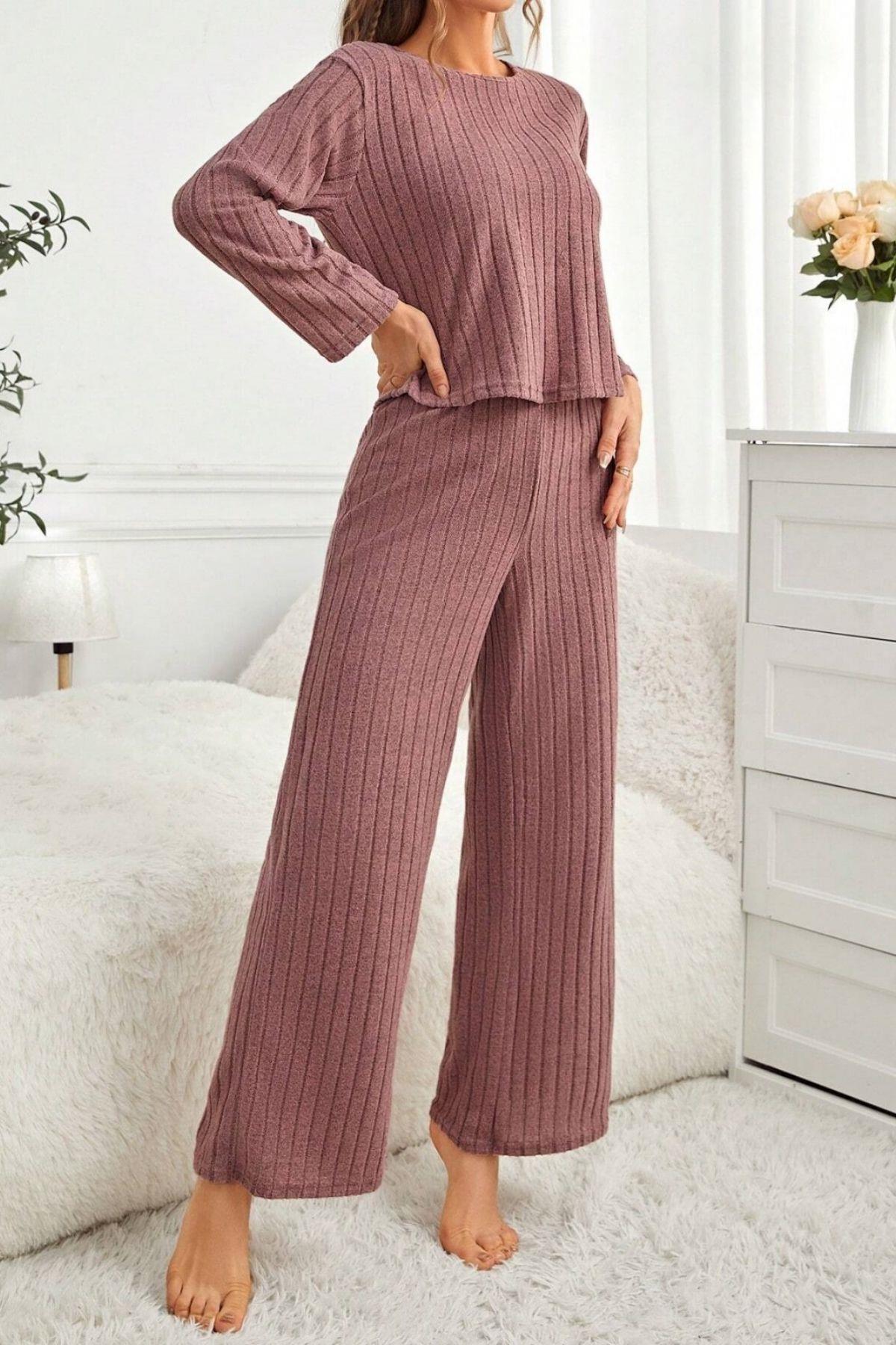Bella Notte Gül Kurusu Pamuklu Pijama Takımı 7099