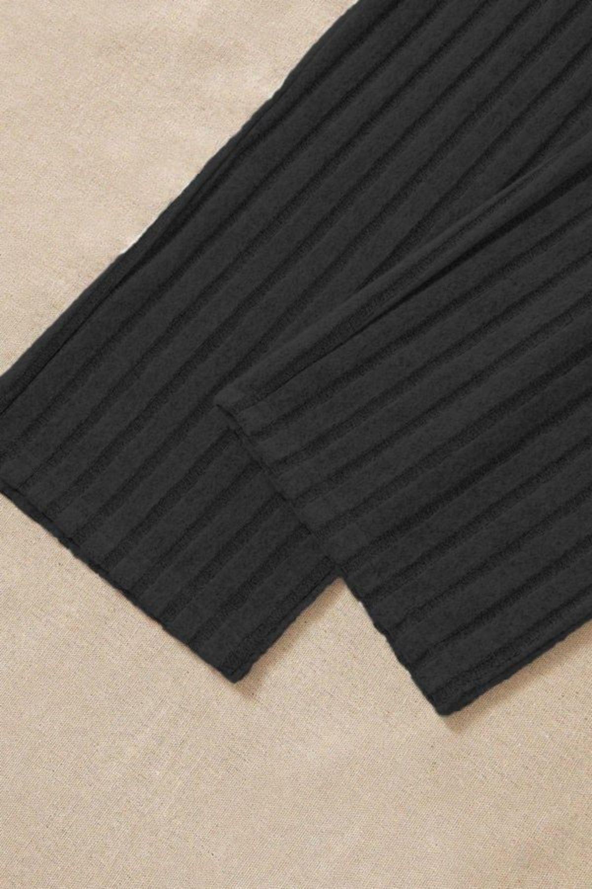 Bella Notte Siyah Fitilli Pamuklu Pijama Altı SYH-7199