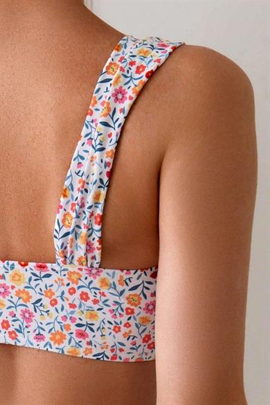Bella Notte Çok Renkli Çiçek Baskılı Yüksel Bel Bikini Takım M-9015