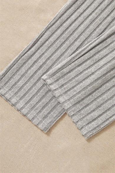 Bella Notte Gri Fitilli Pamuklu Pijama Altı GRİ-7199