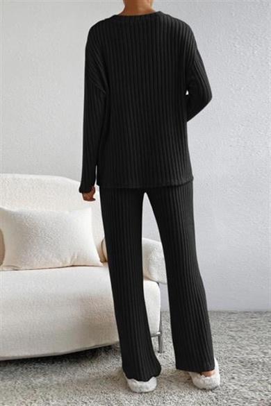 Bella Notte Siyah Rahat Kalıp Alt Üst Takım PR7520