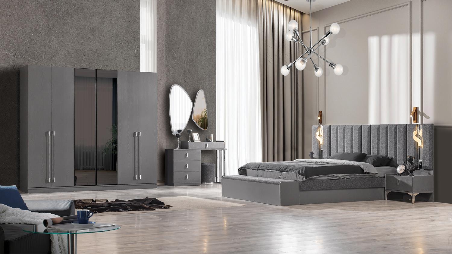 ENDAM Yatak Odası Takımı GRİ