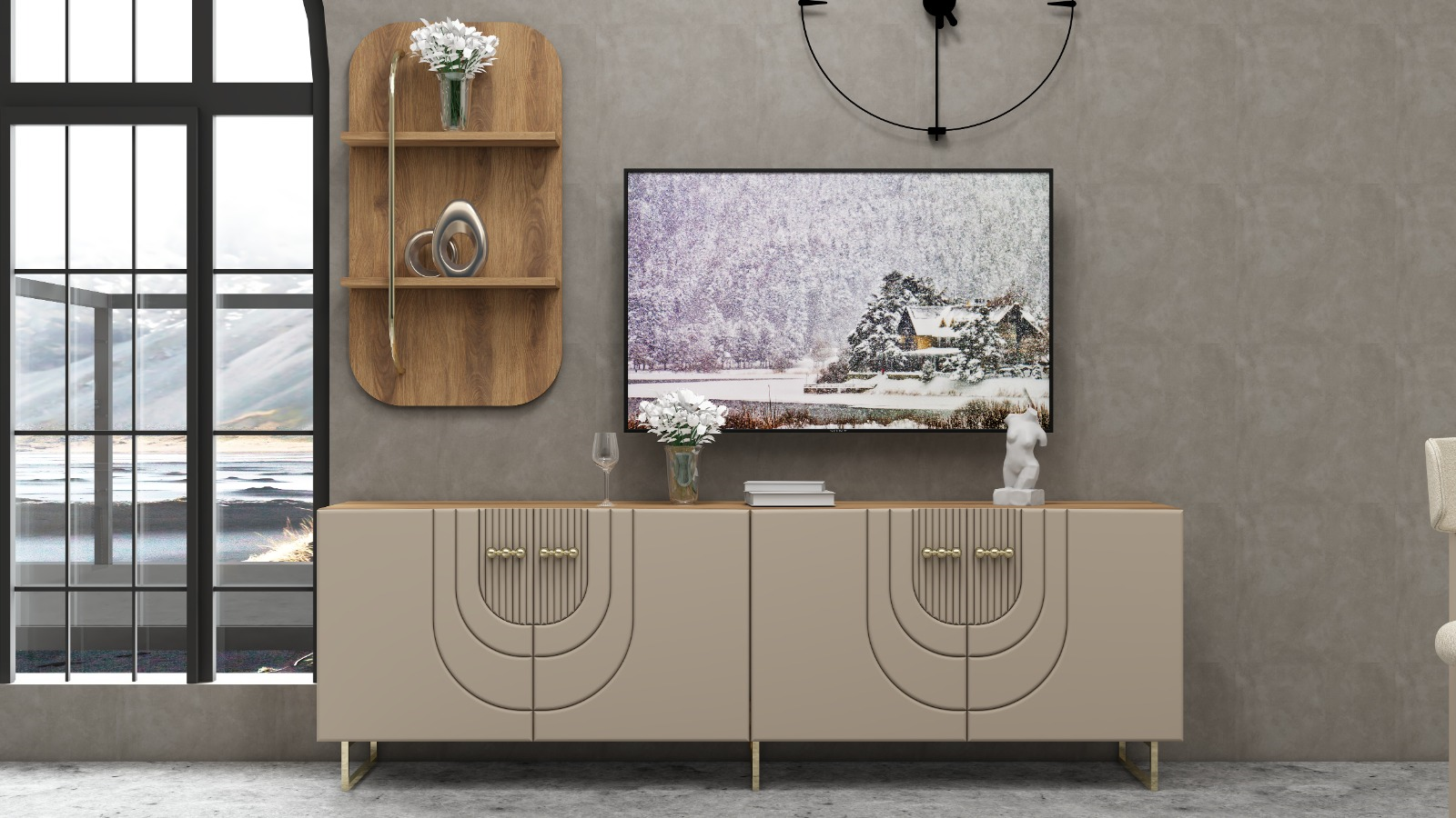 Kelebek Tv Ünitesi MDF