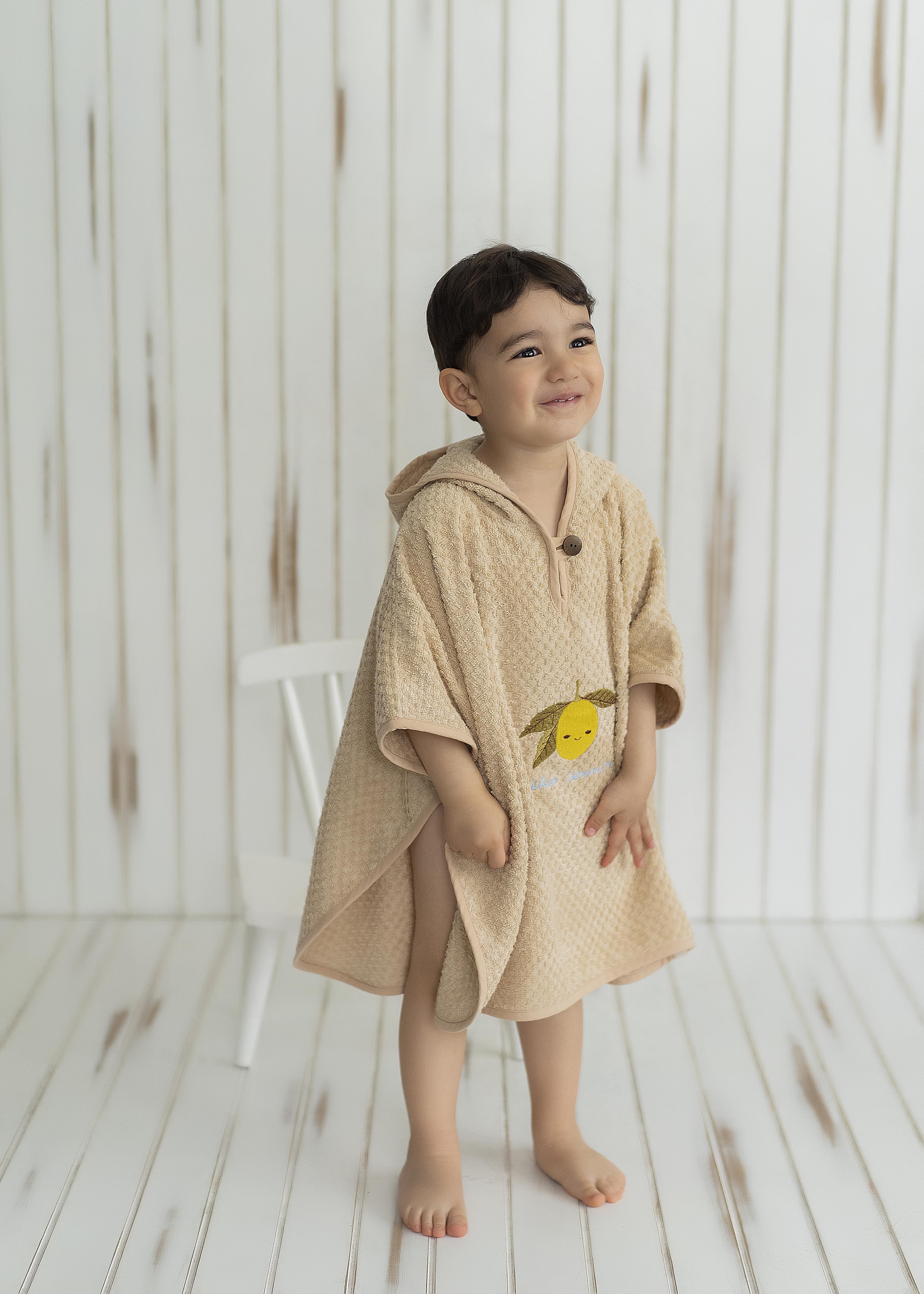 TİCİMAXPançoKirazkidsLEMON BAMBU PANÇO- KREMKİMPEKSTEKSTİL 