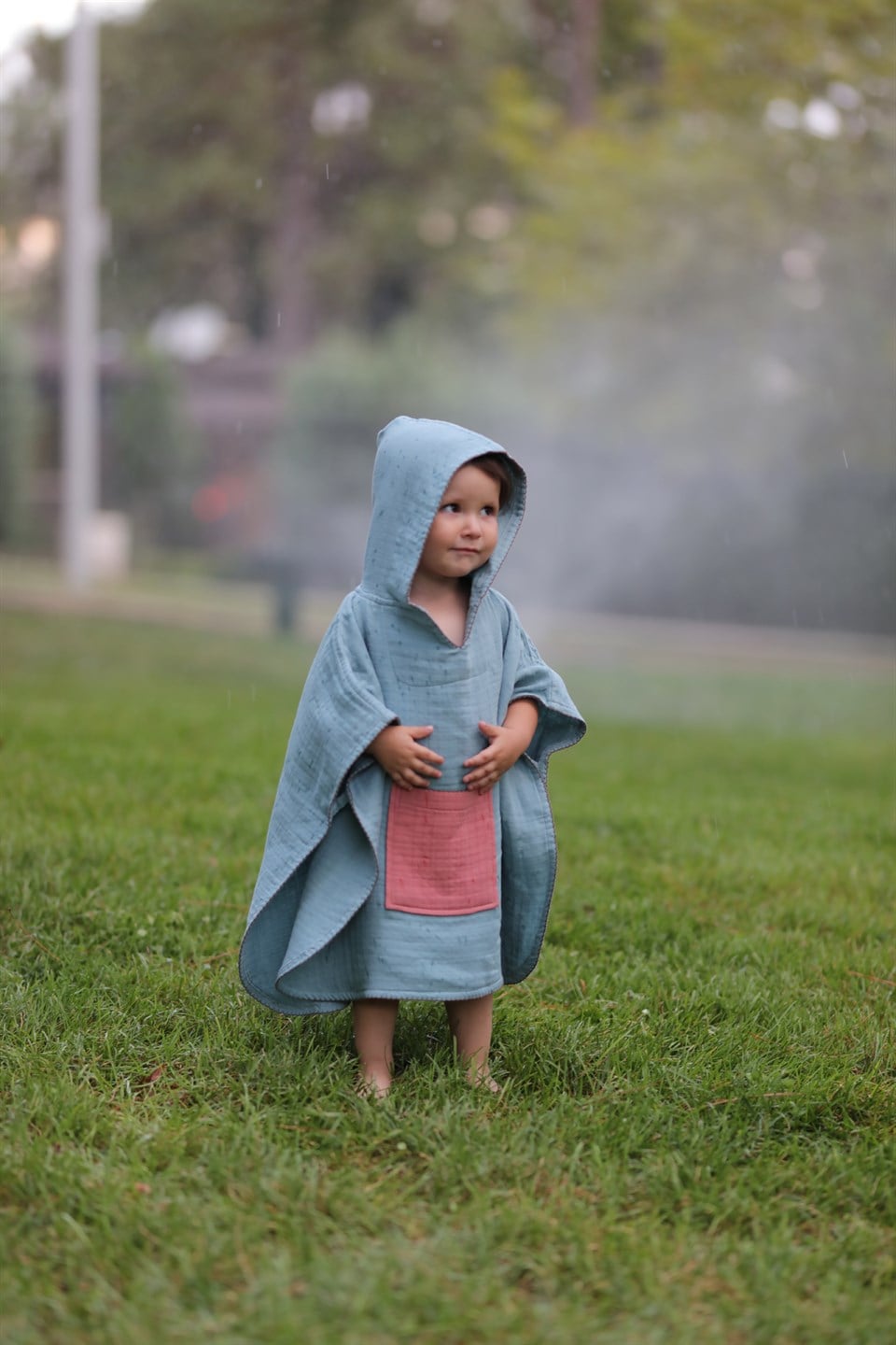 MÜSLİN PANÇOPançoKİRAZKİDSMüslin Panço MaviKİMPEKS TEKSTİL