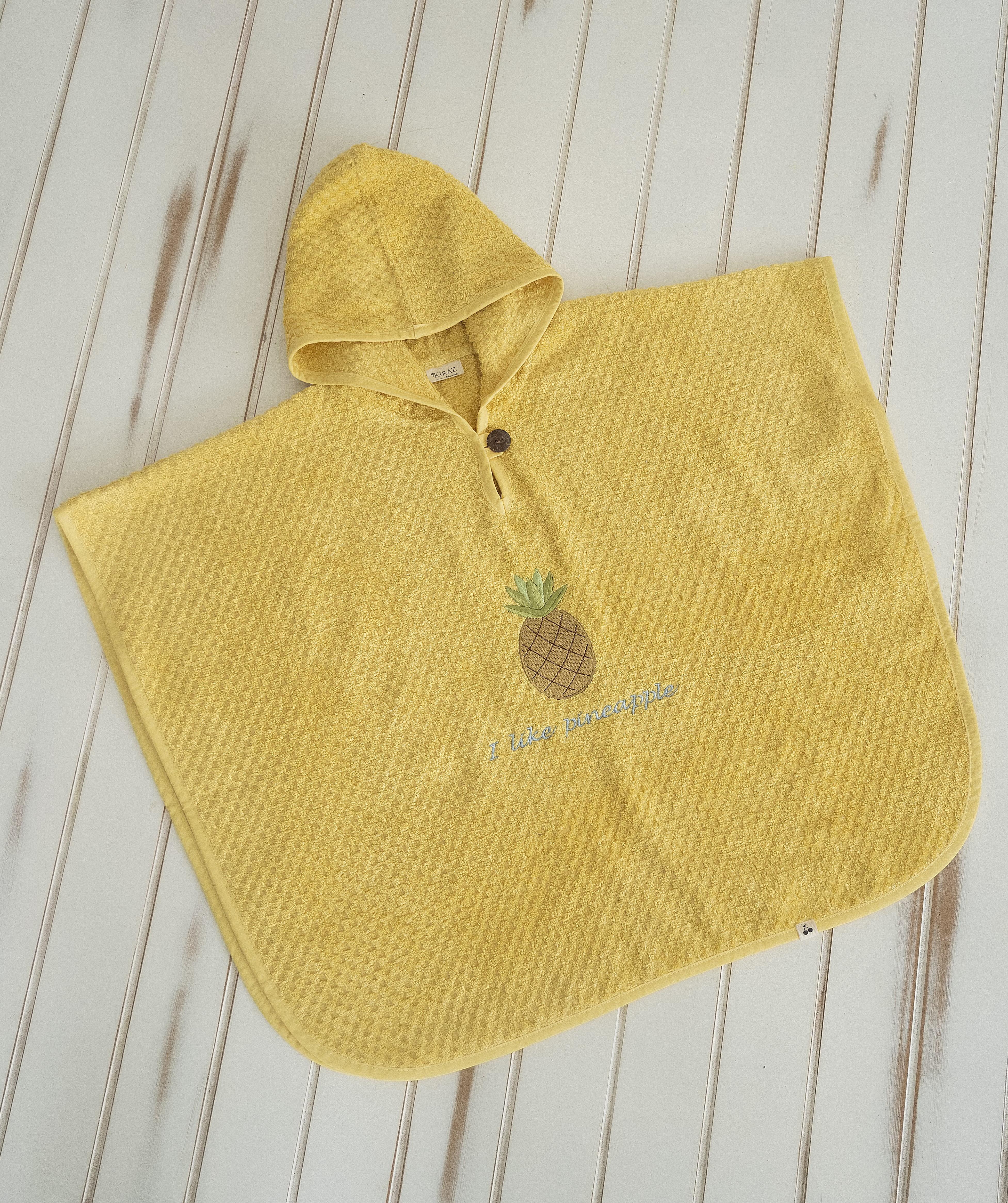 TİCİMAXPançoKirazkidsPINEAPPLE BAMBU PANÇO- SARIKİMPEKSTEKSTİL 
