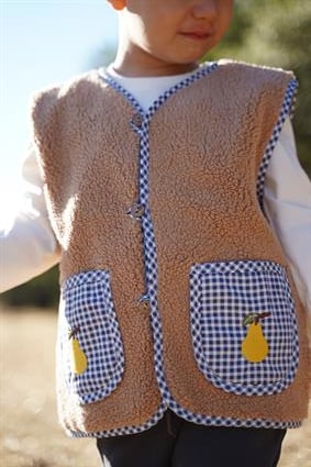 YELEKYelek & CeketKİRAZKİDSArmut Nakışlı Kahverengi Teddy YelekKİMPEKS TEKSTİL
