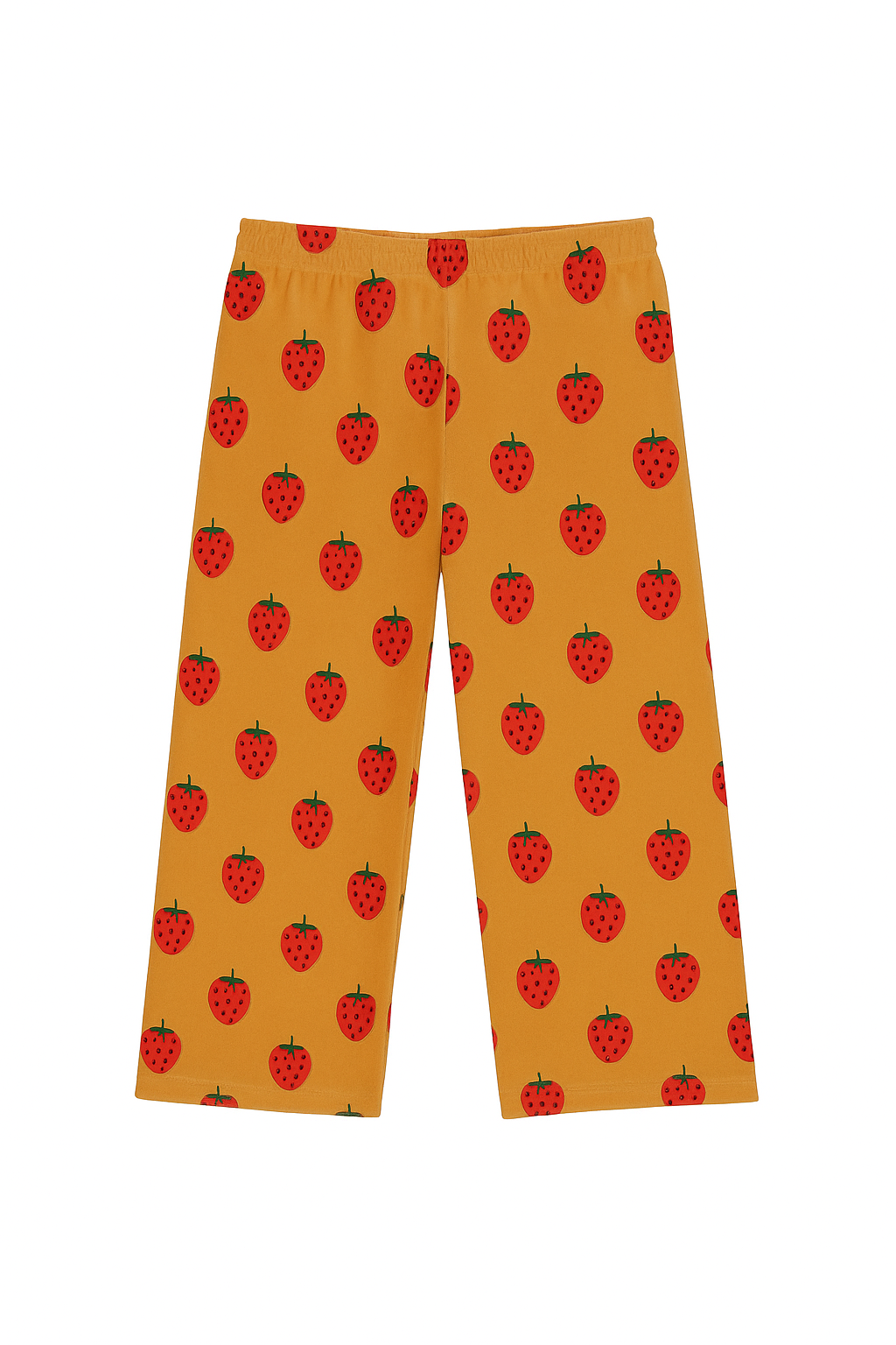 PantolonKİRAZKİDSÇİLEK DESENLİ KADİFE GENİŞ PANTOLONKİMPEKS TEKSTİL