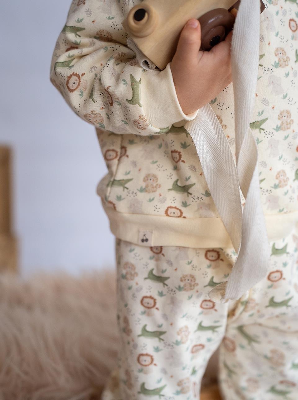 PİJAMA TAKIMIPijama TakımıKİRAZKİDSHayvanlar Alemi Desenli Pamuklu Pijama TakımıKİMPEKS TEKSTİL