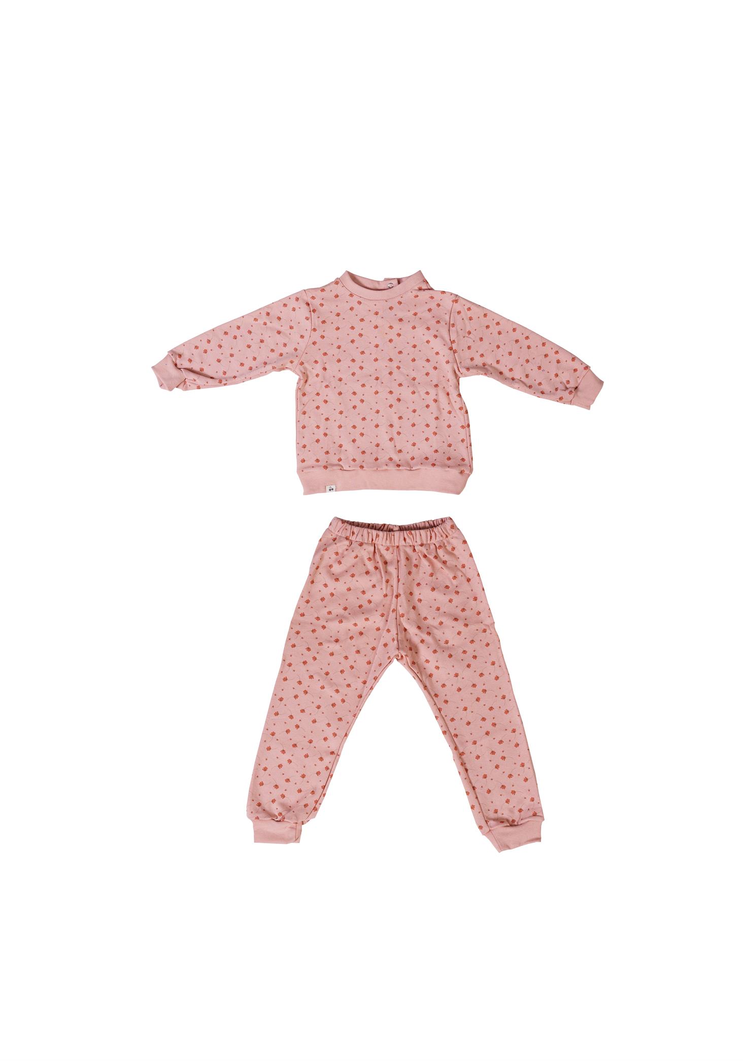 PİJAMA TAKIMIPijama TakımıKİRAZKİDSTuruncu Gelincik Desenli Pamuklu Pijama TakımıKİMPEKS TEKSTİL