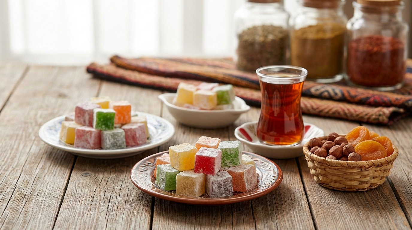 Lokum Çeşitleri,Lezzetli Tatlar,Şık Sunumlar