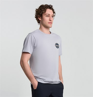 Columbia CS0416 Csc M Button Stamp Scrıpted Ss Erkek T-Shirt