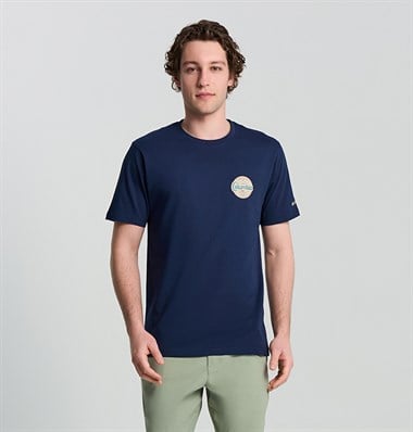 Columbia CS0416 Csc M Button Stamp Scrıpted Ss Erkek T-Shirt