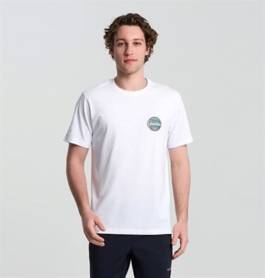 Columbia CS0416 Csc M Button Stamp Scrıpted Ss Erkek T-Shirt