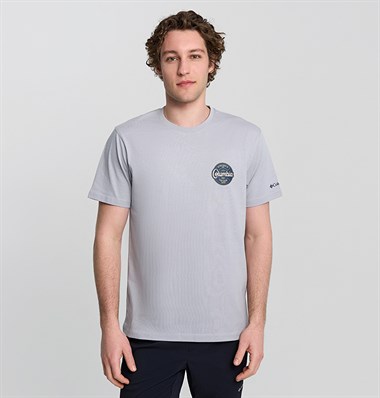 Columbia CS0416 Csc M Button Stamp Scrıpted Ss Erkek T-Shirt